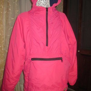 LL Bean 3 Season Pullover-Bright Pink-L